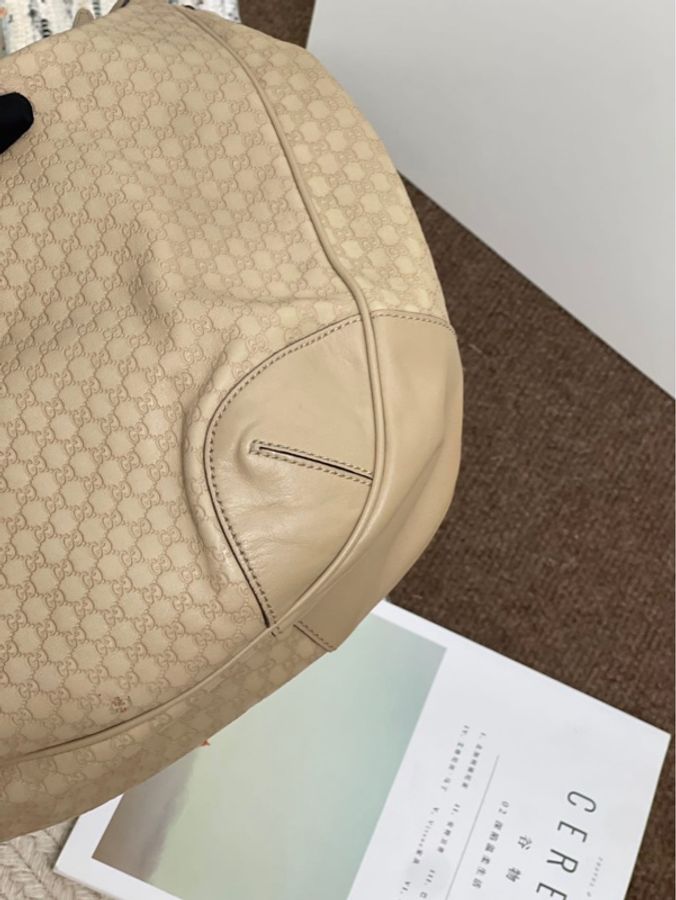 gucci 古馳 hobo單肩老花奶茶色-3