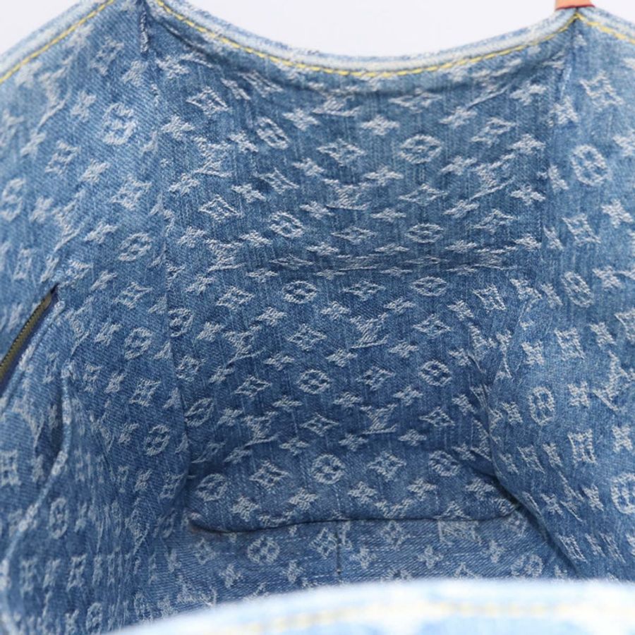 【日本直送】路易威登 Monogram Denim On The Go MM 手提包 藍色 M46871 LV 正品 192928SAM-19