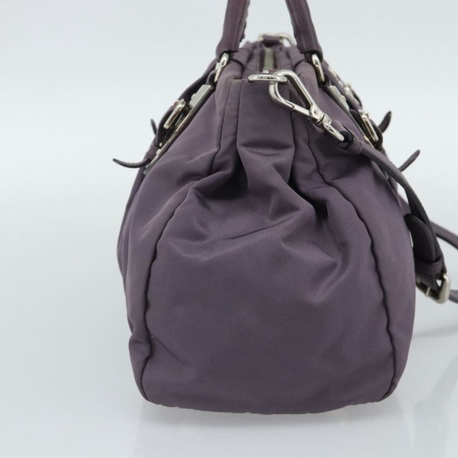 【日本直送】PRADA 尼龍手提包 2way 紫色銀色 Auth 192934A-2