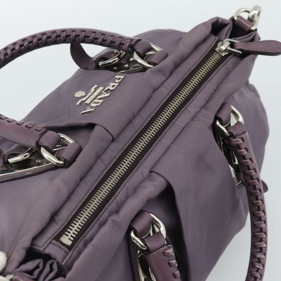 【日本直送】PRADA 尼龍手提包 2way 紫色銀色 Auth 192934A-5