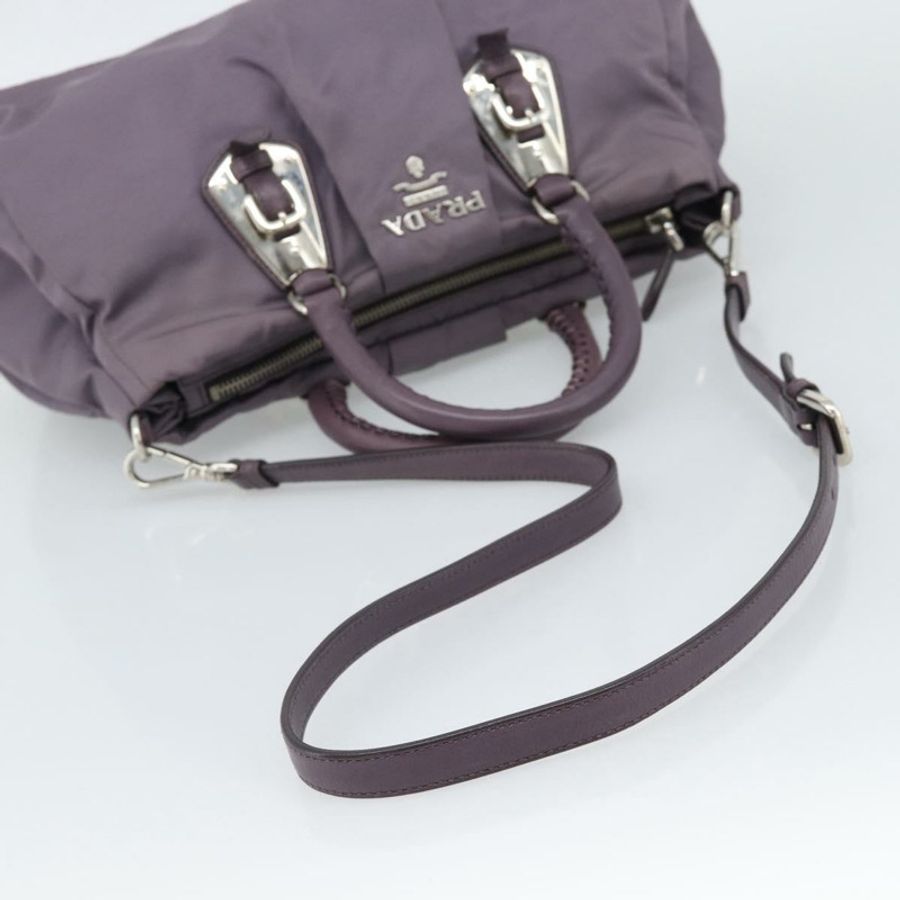 【日本直送】PRADA 尼龍手提包 2way 紫色銀色 Auth 192934A-8