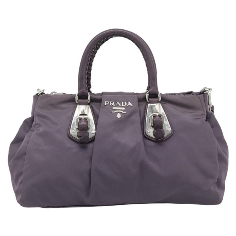 【日本直送】PRADA 尼龍手提包 2way 紫色銀色 Auth 192934A-12