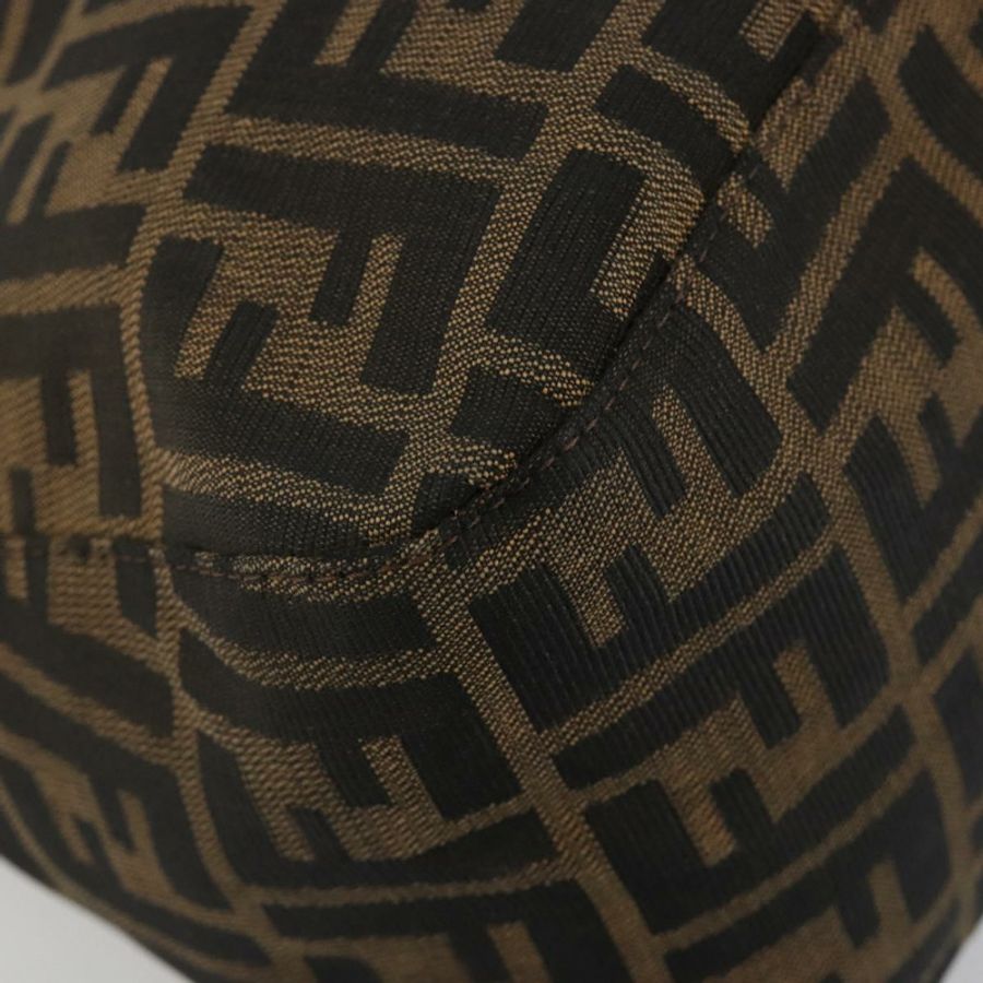 【日本直送】FENDI Zucca帆布Mamma Baguette單肩包 棕色/黑色 正品 192302V-14