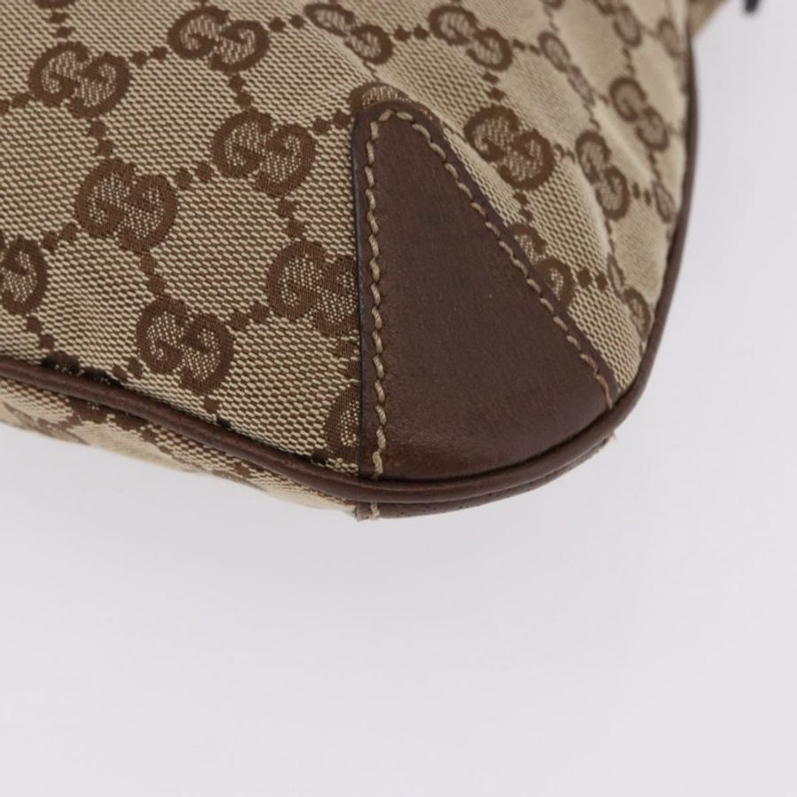 【日本直送】GUCCI GG帆布馬銜扣單肩包 米色 金色 145826 正品 192271V-14