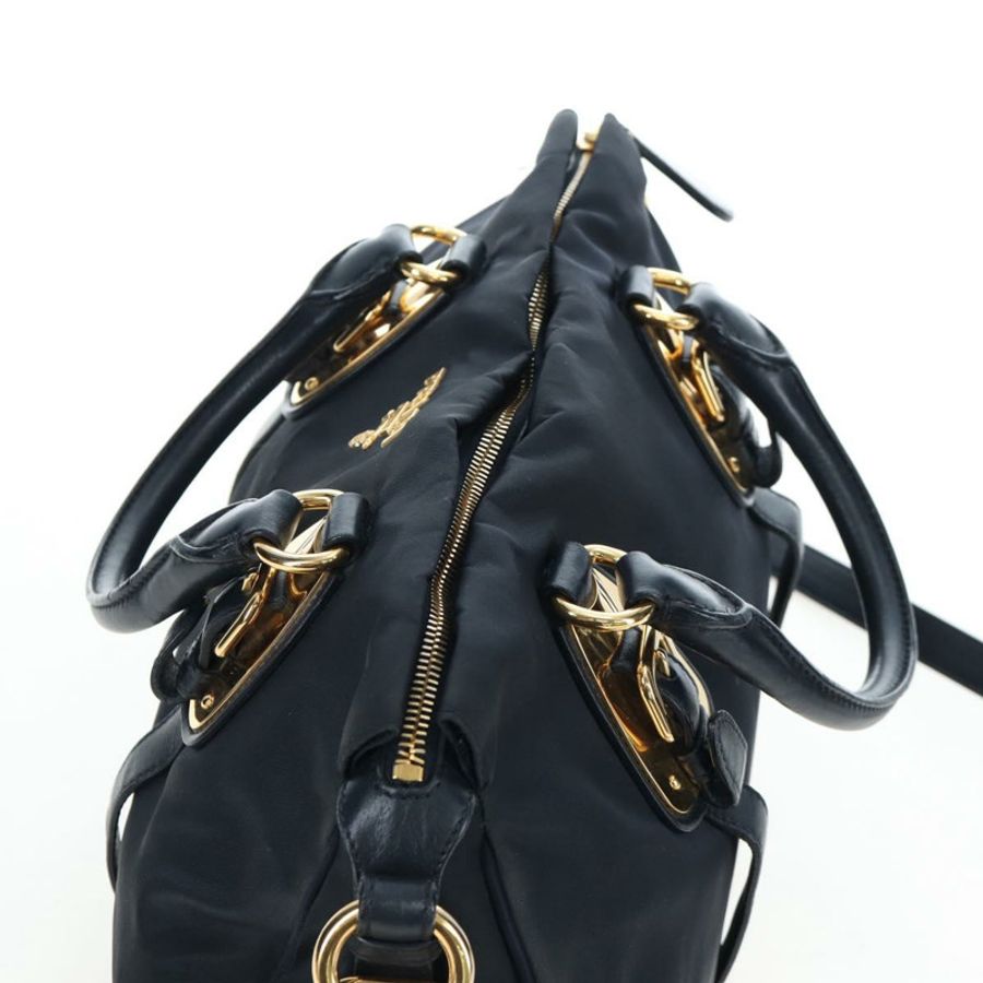 【日本直送】PRADA 尼龍雙肩包,海軍藍金色,正品 192936V-5