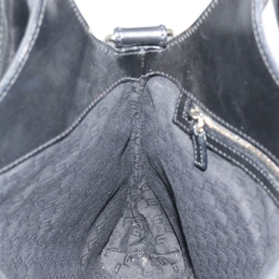 【日本直送】GUCCI 雙G互扣手提包 帆布 黑銀色 114875 正品 192188V-20