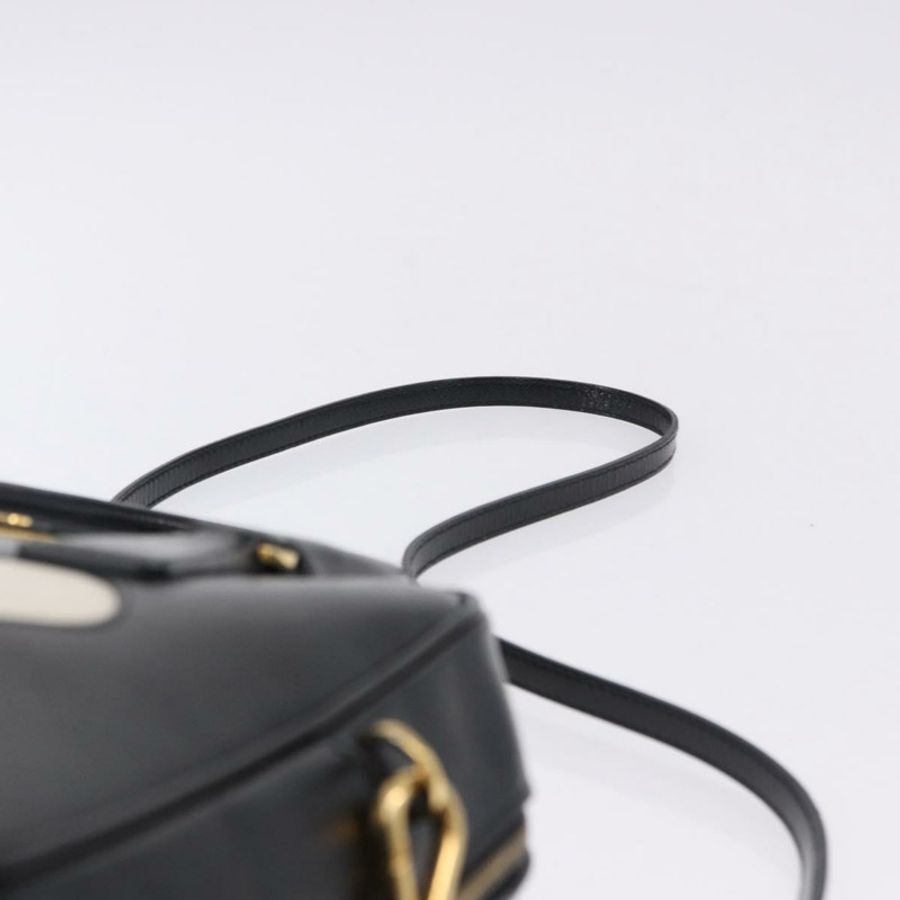 【日本直送】PRADA 手提包 Saffiano 皮革 2way 黑色 金色飾品 Auth 192692A-14
