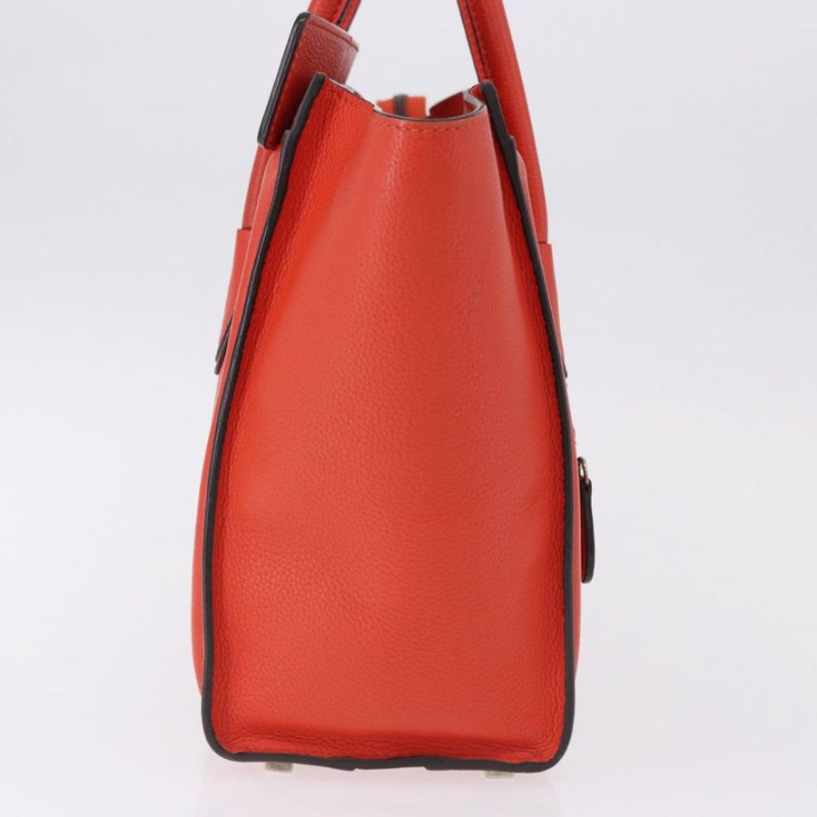 【日本直送】CELINE Luggage Micro Shopper 手提包,皮革材質,紅色/銀色,正品,貨號 192740A-3