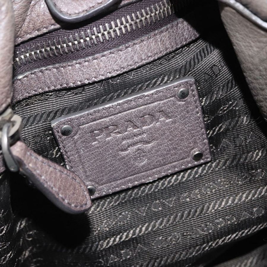 【日本直送】PRADA 灰色銀色皮革肩背包,正品編號 192752A-18