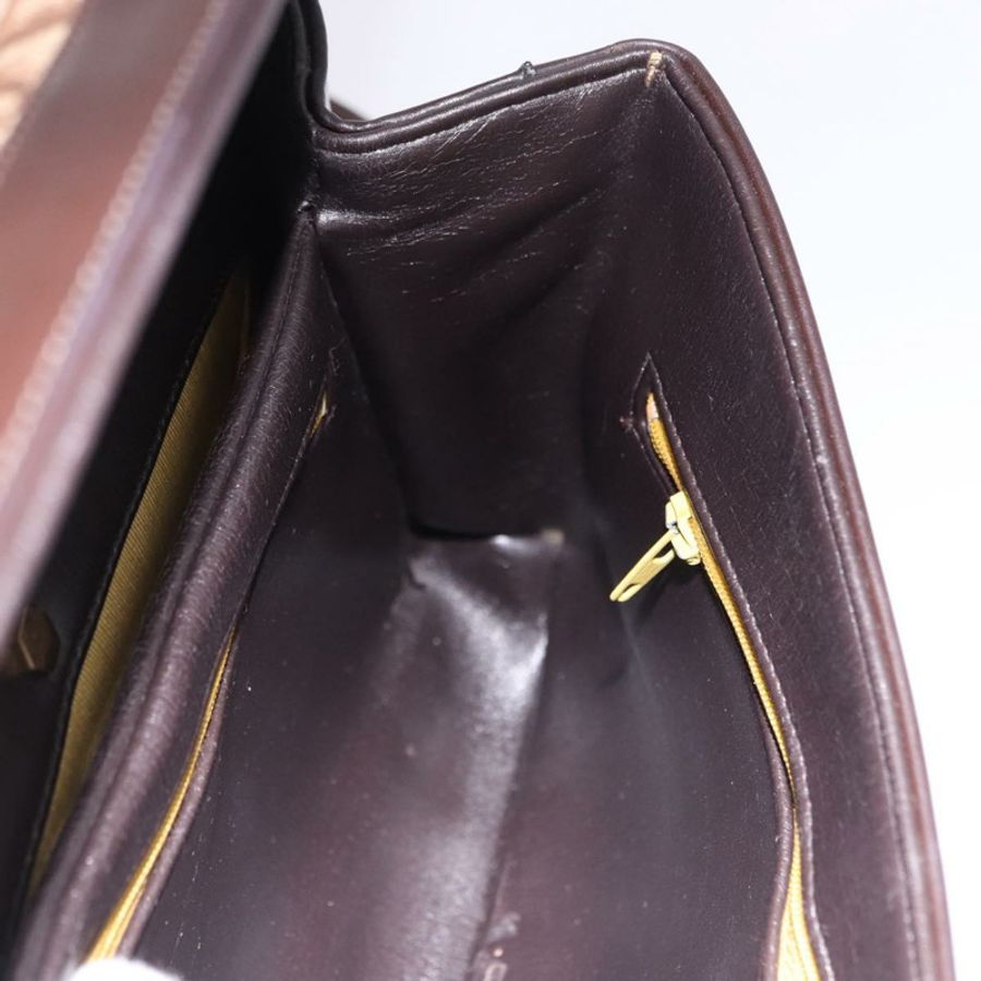 【日本直送】Christian Dior 手提包 小牛皮 兩用 棕色 金色色調 正品 192824A-20