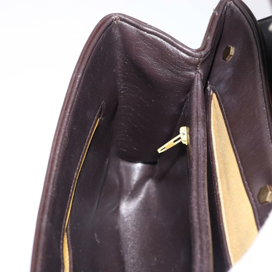 【日本直送】Christian Dior 手提包 小牛皮 兩用 棕色 金色色調 正品 192824A-21