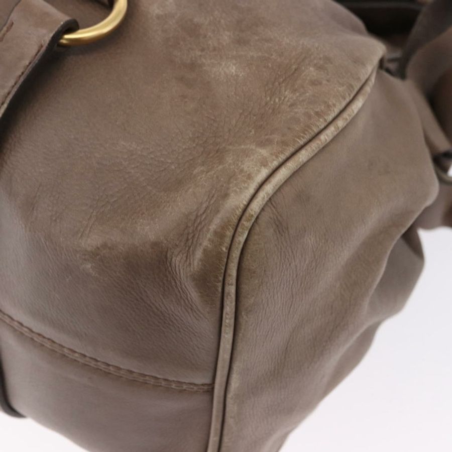 【日本直送】Miu Miu 手提包 皮革 兩用 米色 金色 正品 192198V-14