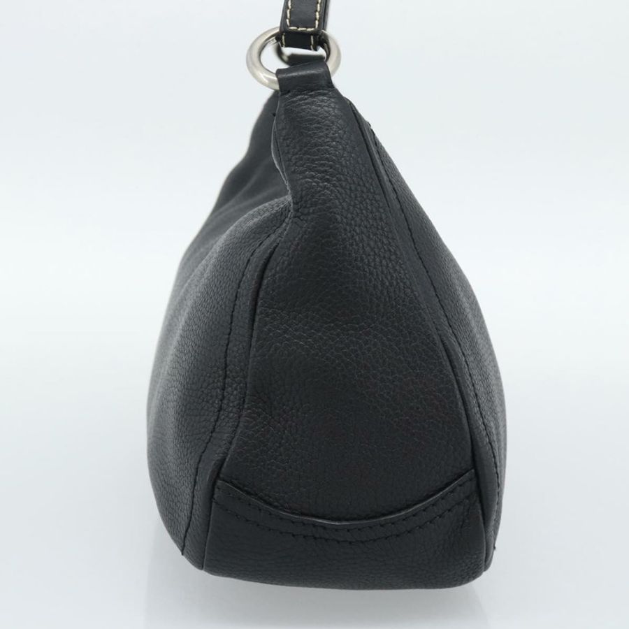 【日本直送】PRADA 手提包 皮革 黑色 銀色 正品 191866V-3
