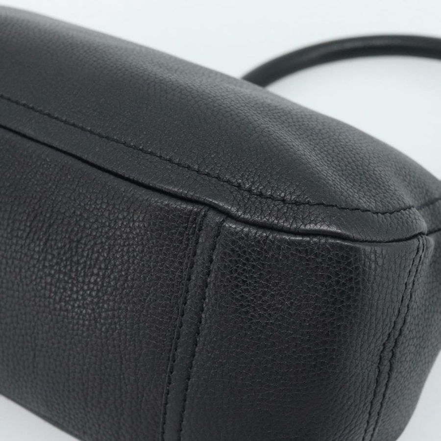【日本直送】PRADA 手提包 皮革 黑色 銀色 正品 191866V-8