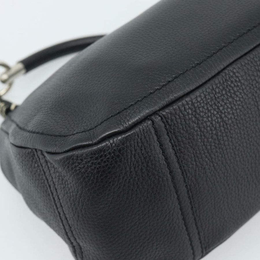 【日本直送】PRADA 手提包 皮革 黑色 銀色 正品 191866V-15