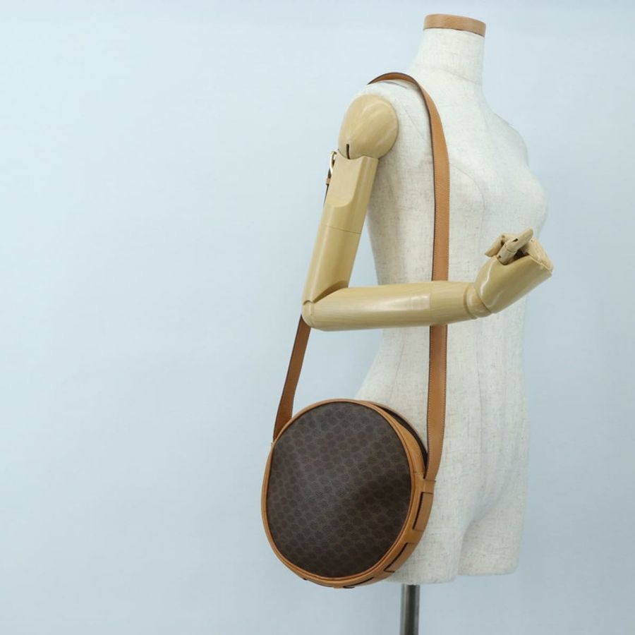 【日本直送】CELINE Macadam帆布肩背包 PVC皮革 棕色 金色 正品 191822V-24
