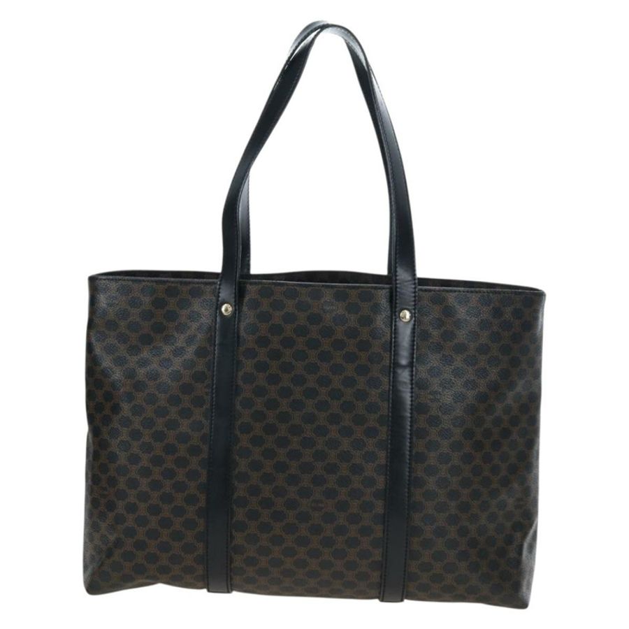 【日本直送】CELINE Macadam帆布手提包 PVC皮革 黑色 金色 正品 191811V-1