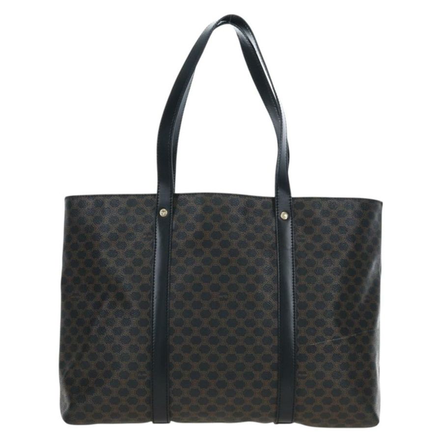【日本直送】CELINE Macadam帆布手提包 PVC皮革 黑色 金色 正品 191811V-2