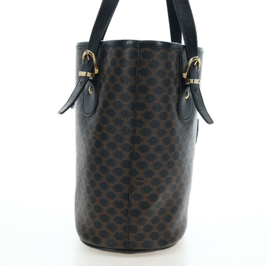 【日本直送】CELINE Macadam帆布手提包 PVC皮革 黑色 金色 正品 191813V-4