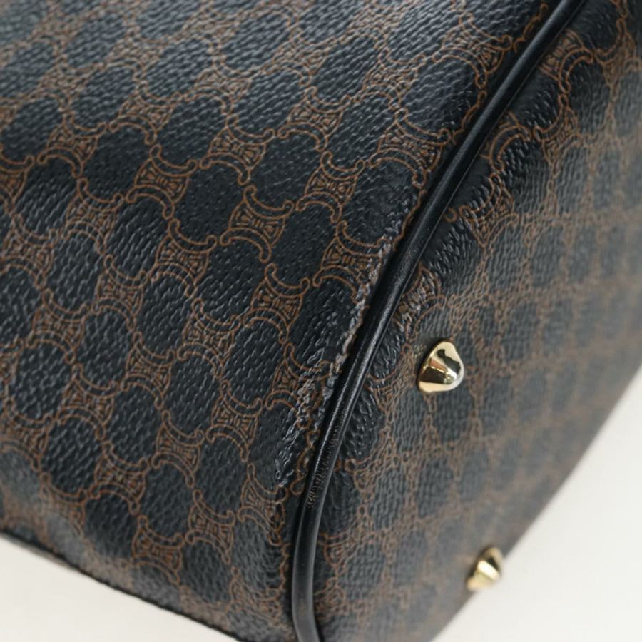 【日本直送】CELINE Macadam帆布手提包 PVC皮革 黑色 金色 正品 191813V-9