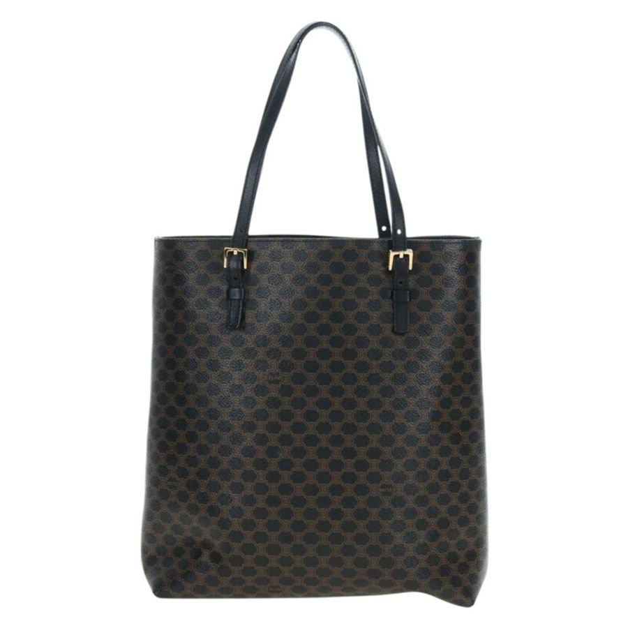 【日本直送】CELINE Macadam帆布托特包 PVC皮革 黑色 金色 正品 191814V-1