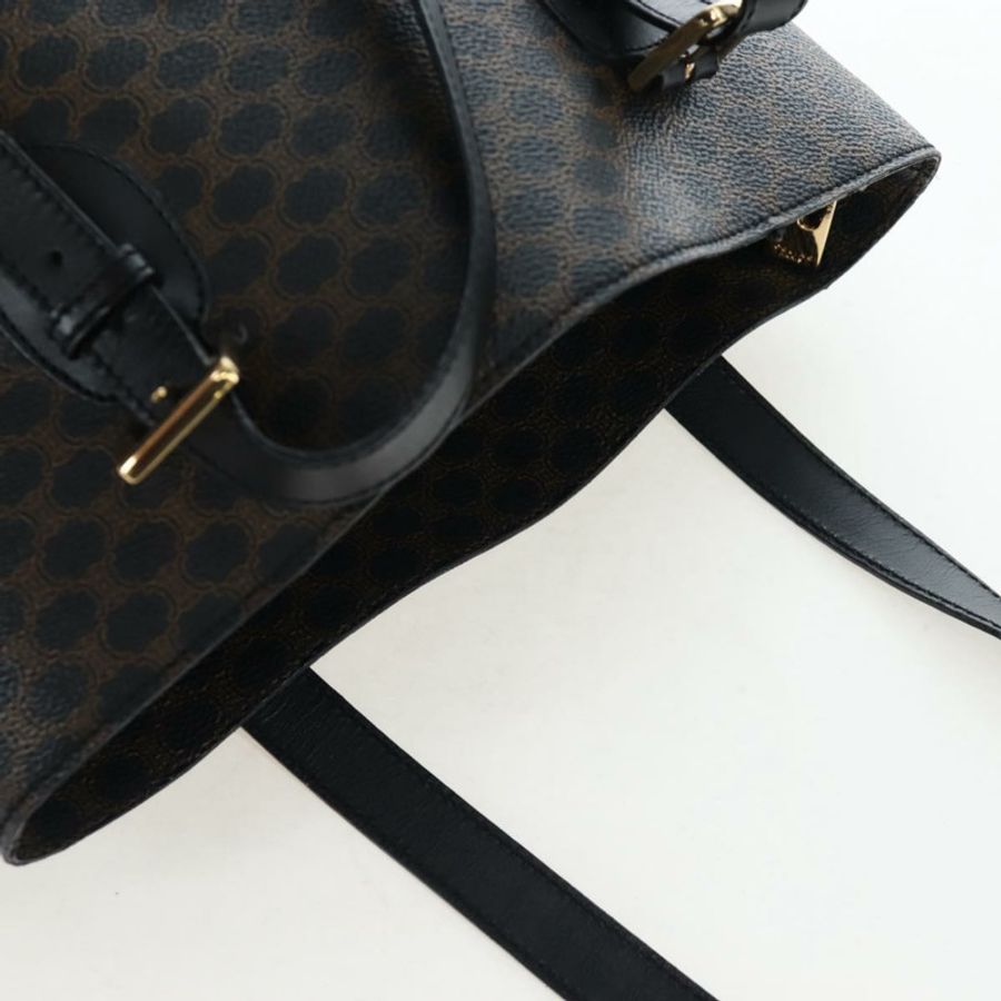 【日本直送】CELINE Macadam帆布托特包 PVC皮革 黑色 金色 正品 191815V-5