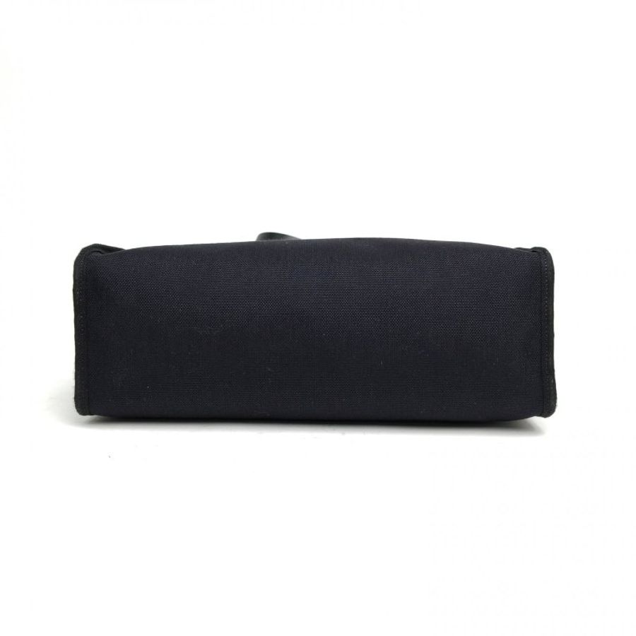 HERMES Herbag31黑色帆布/牛皮U刻金扣肩背包-4