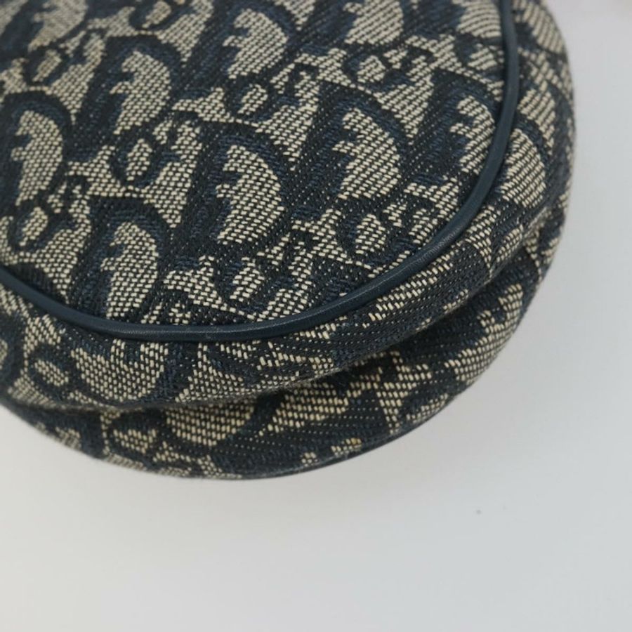 【日本直送】Christian Dior Trotter帆布馬鞍包 海軍藍 金色 正品 191838V-11