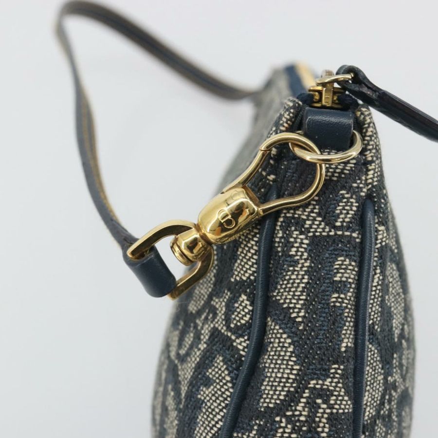 【日本直送】Christian Dior Trotter帆布馬鞍包 海軍藍 金色 正品 191838V-13