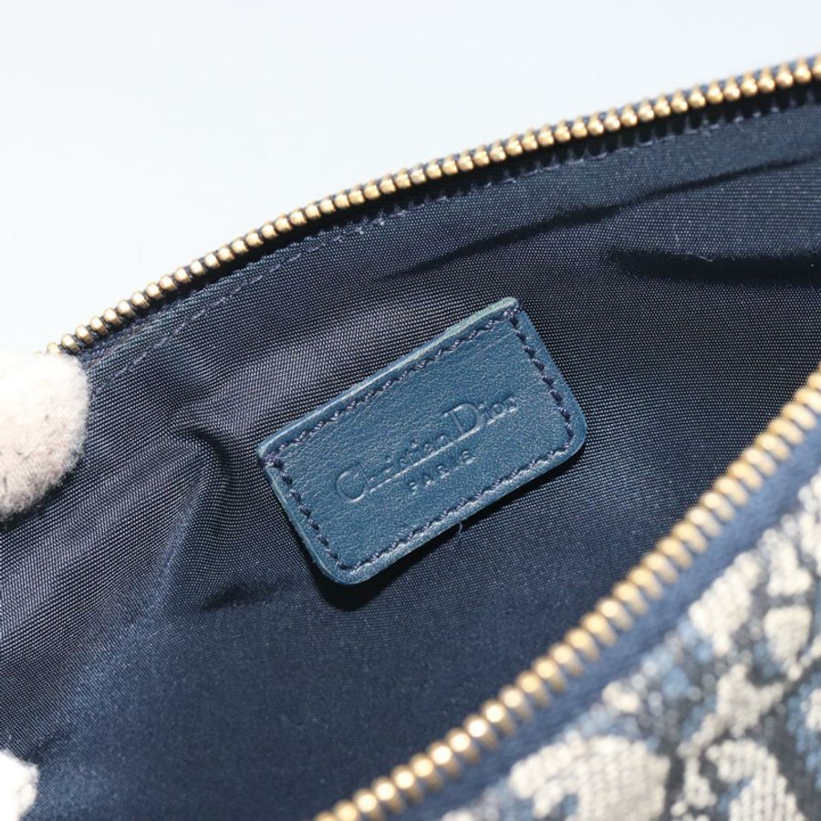 【日本直送】Christian Dior Trotter帆布馬鞍包 海軍藍 金色 正品 191838V-15