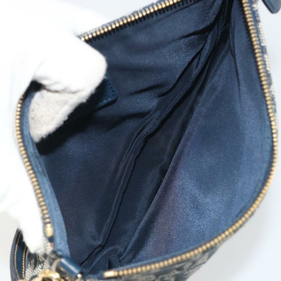 【日本直送】Christian Dior Trotter帆布馬鞍包 海軍藍 金色 正品 191838V-16