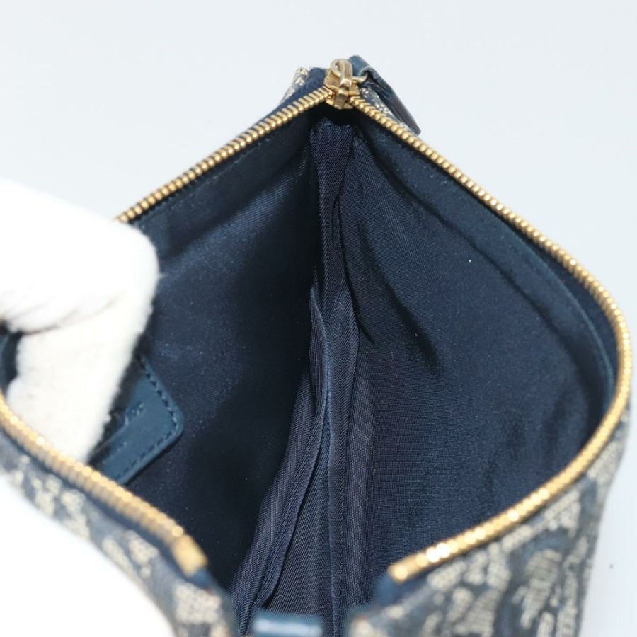 【日本直送】Christian Dior Trotter帆布馬鞍包 海軍藍 金色 正品 191838V-17