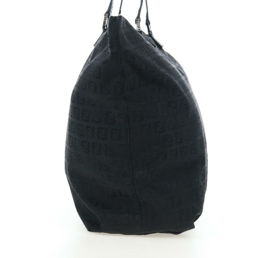 【日本直送】FENDI Zucchino帆布手提包 黑色 銀色 正品 am12126V-3