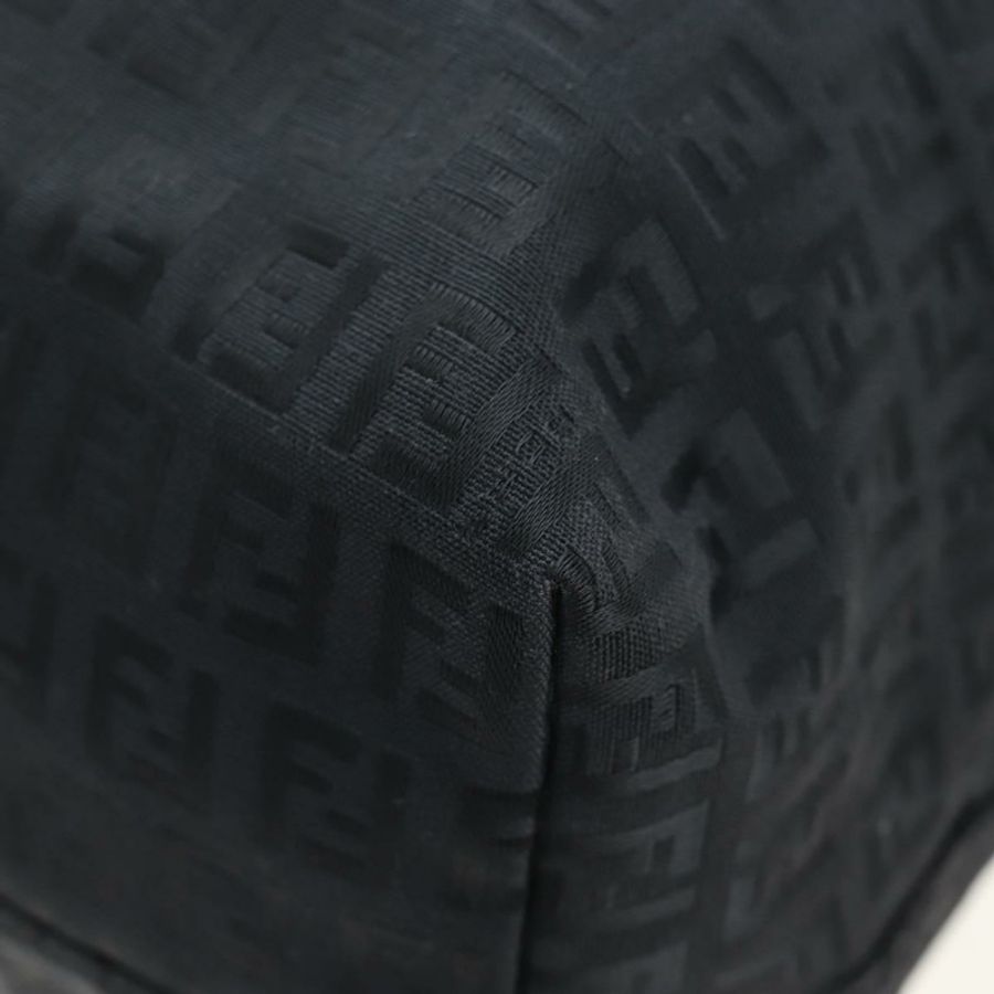 【日本直送】FENDI Zucchino帆布手提包 黑色 銀色 正品 am12126V-11