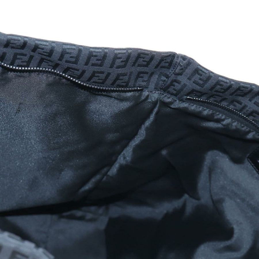 【日本直送】FENDI Zucchino帆布手提包 黑色 銀色 正品 am12126V-17