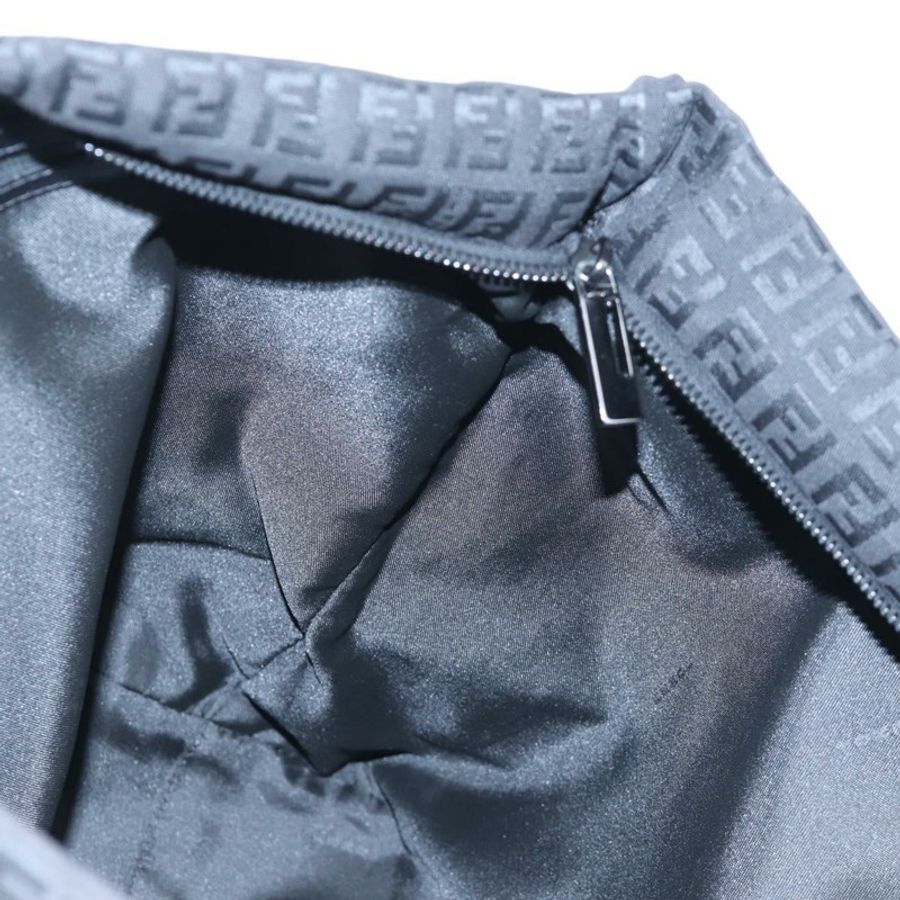 【日本直送】FENDI Zucchino帆布手提包 黑色 銀色 正品 am12126V-18