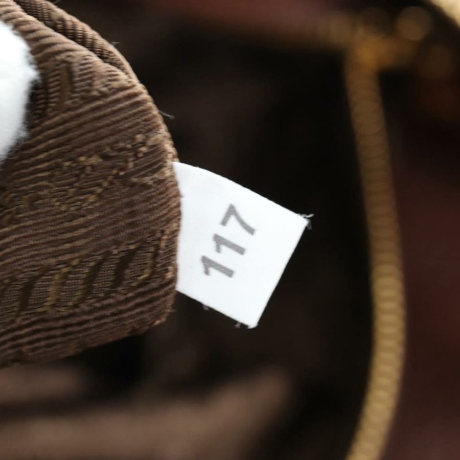 【日本直送】PRADA Taurillon Clemence 棕色金色肩包 Auth am12161V-22