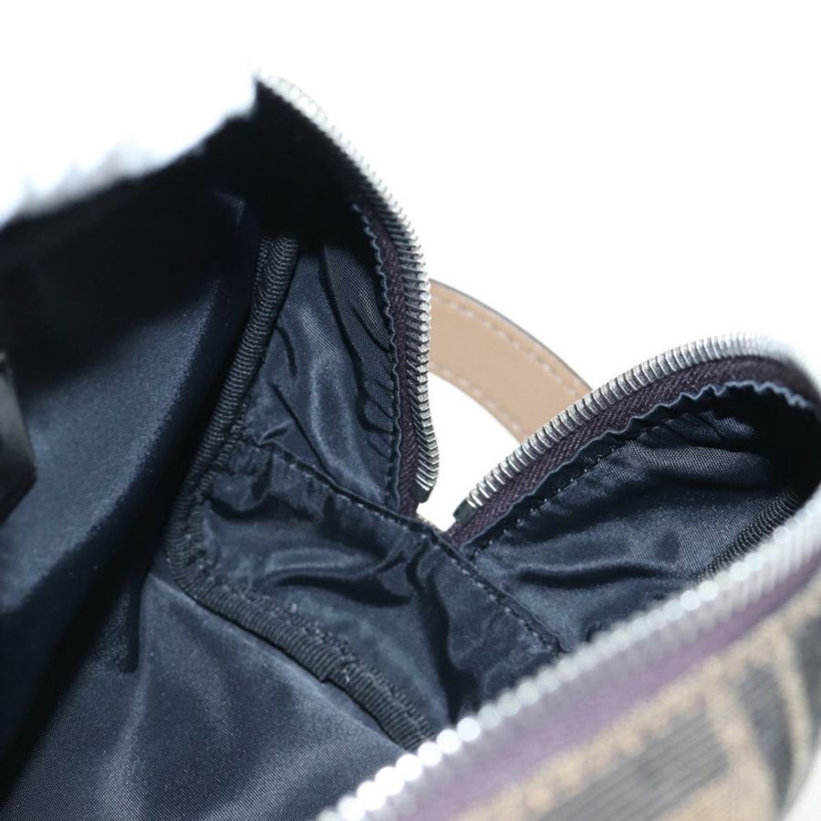 【日本直送】FENDI Zucca帆布手拿包 黑色棕色 正品 am12138V-16