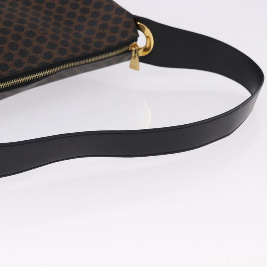 【日本直送】CELINE Macadam帆布圓形單肩包 PVC黑色金色 正品 am12198V-6