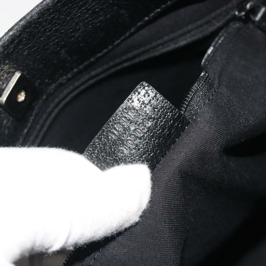【日本直送】GUCCI GG帆布托特包 黑色 銀色 113016 正品 am12219A-19