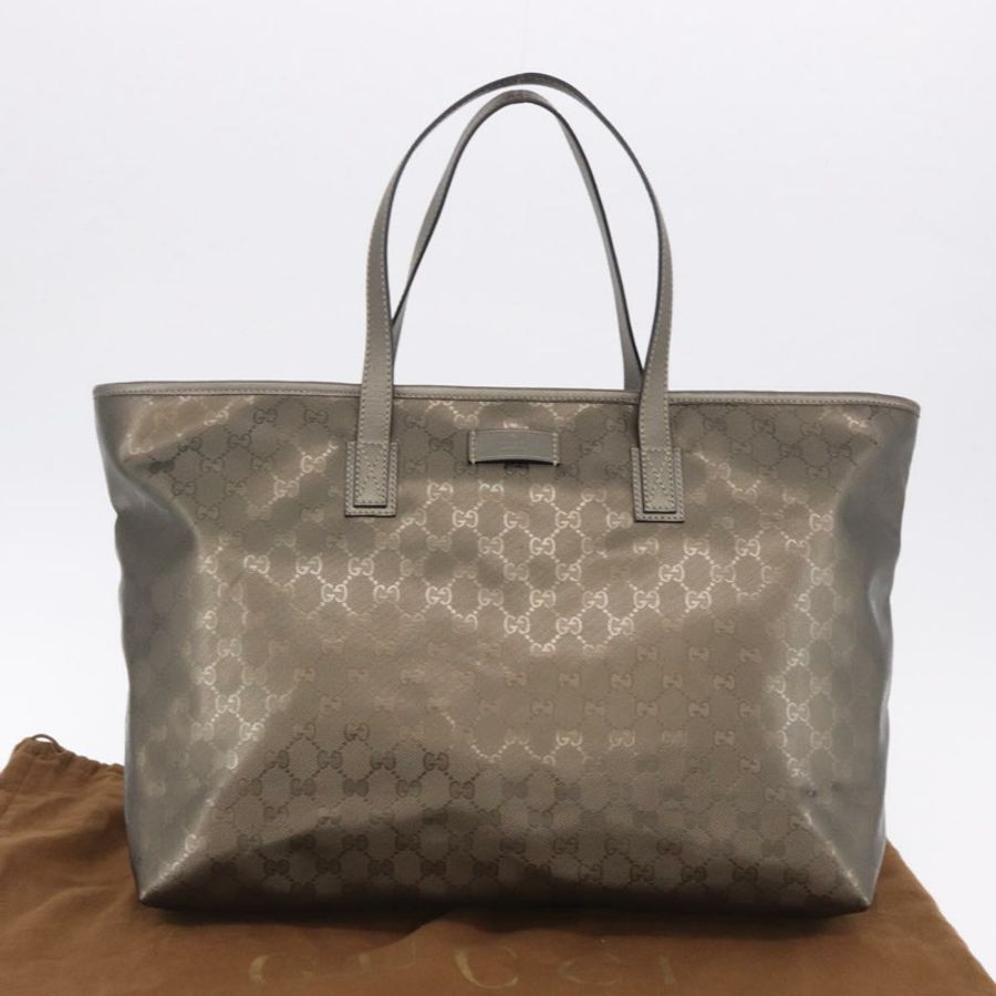 【日本直送】GUCCI GG 聯名手提袋 PVC 灰色 211120 Auth am12189V-25