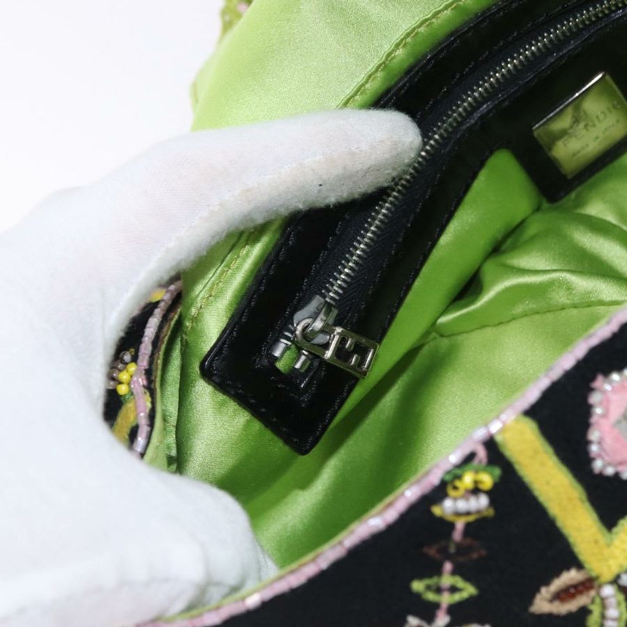【日本直送】FENDI 串珠流蘇媽媽法國麵包帆布多色銀色正品 am12201SAM-21