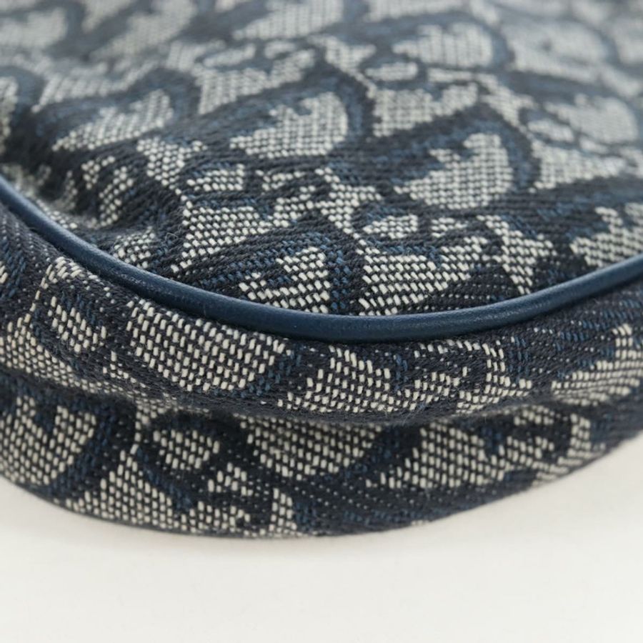 【日本直送】Christian Dior Trotter帆布馬鞍包 海軍藍金色 Auth am12177V-14