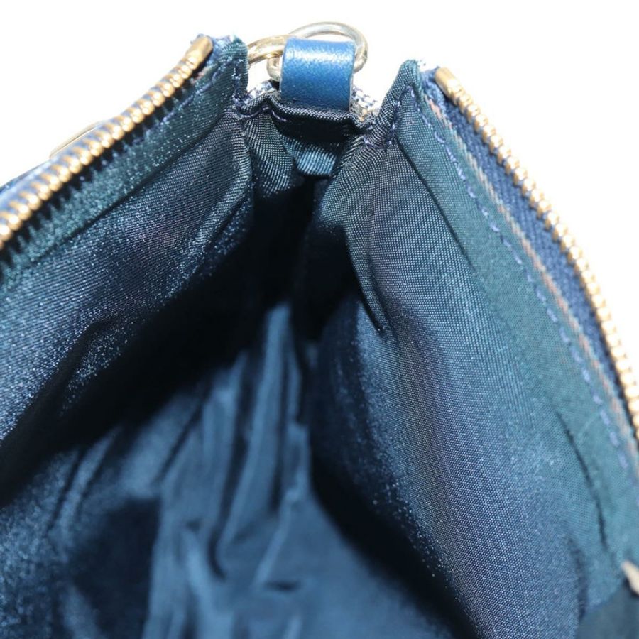 【日本直送】Christian Dior Trotter帆布馬鞍包 海軍藍金色 Auth am12177V-18