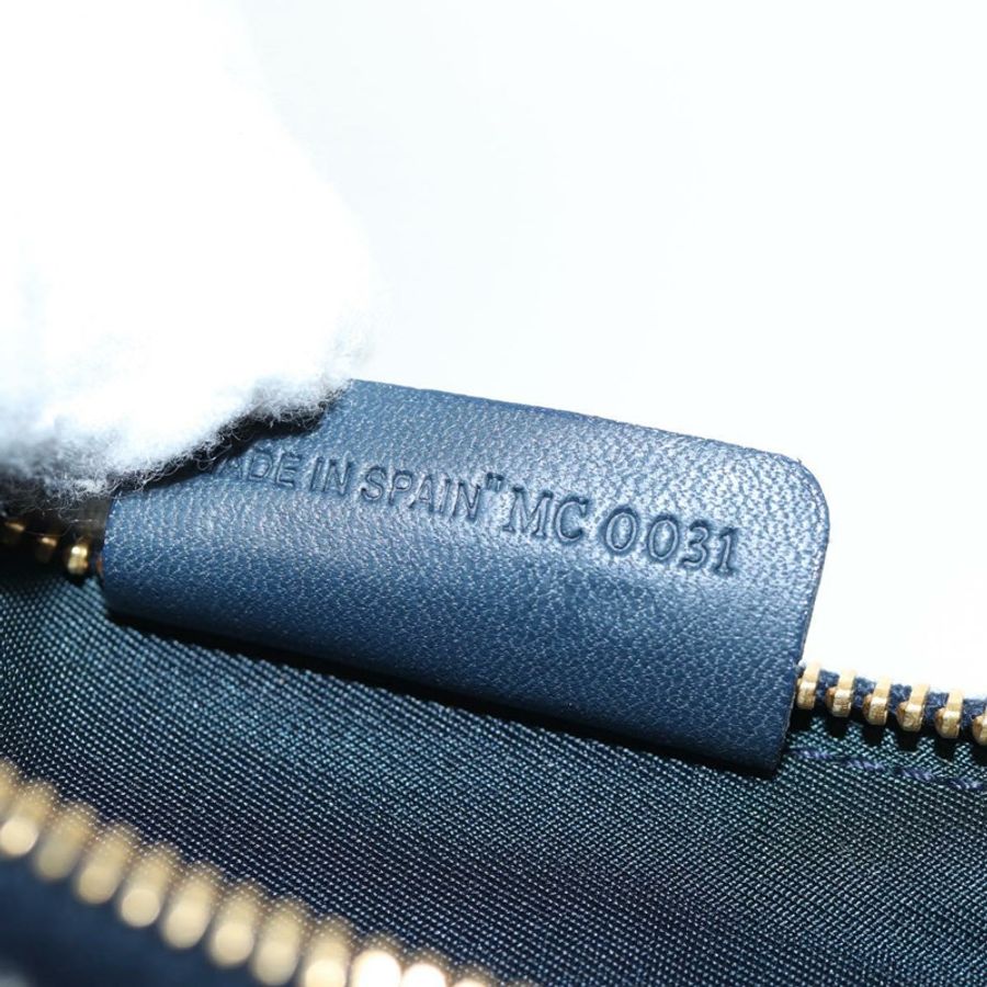 【日本直送】Christian Dior Trotter帆布馬鞍包 海軍藍金色 Auth am12177V-20