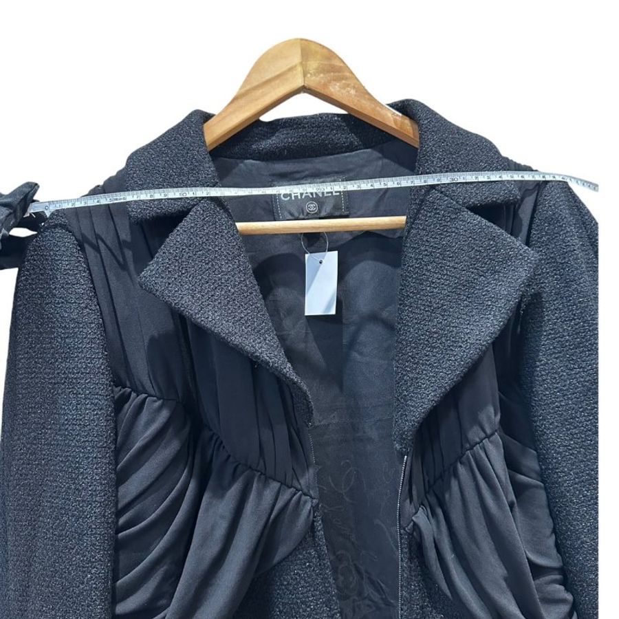【美收精品】CHANEL 黑色毛呢外套 C-665【隔月月中將轉賣至日本 上架期限30天】-8
