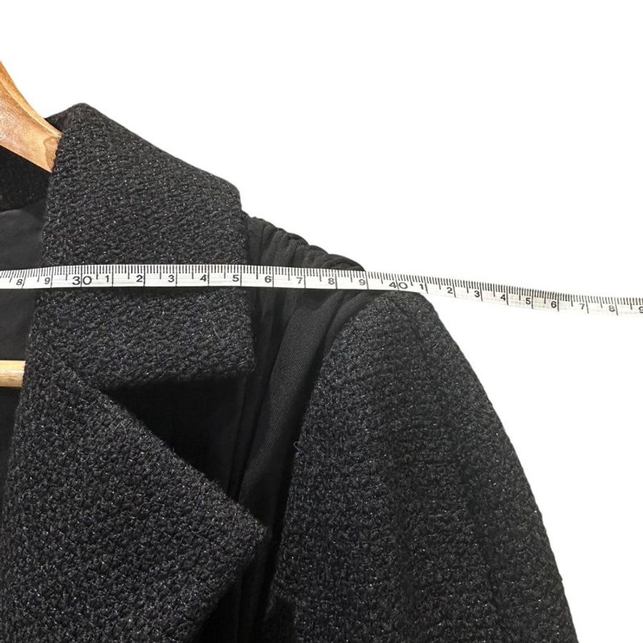 【美收精品】CHANEL 黑色毛呢外套 C-665【隔月月中將轉賣至日本 上架期限30天】-9