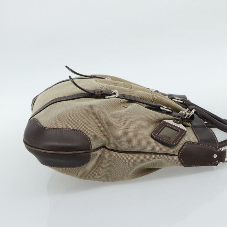 【日本直送】PRADA 手袋 帆布皮革 兩用 米色 銀色 正品 193073V-4
