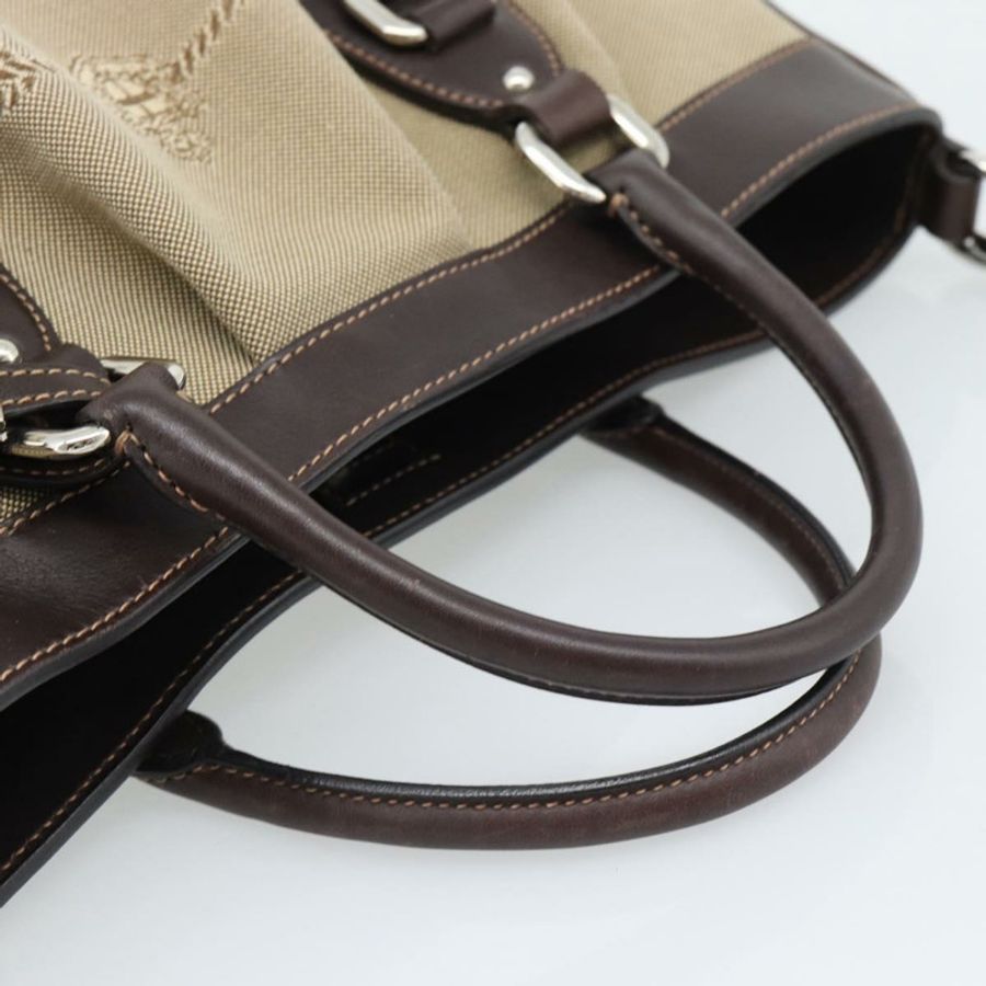 【日本直送】PRADA 手袋 帆布皮革 兩用 米色 銀色 正品 193073V-6
