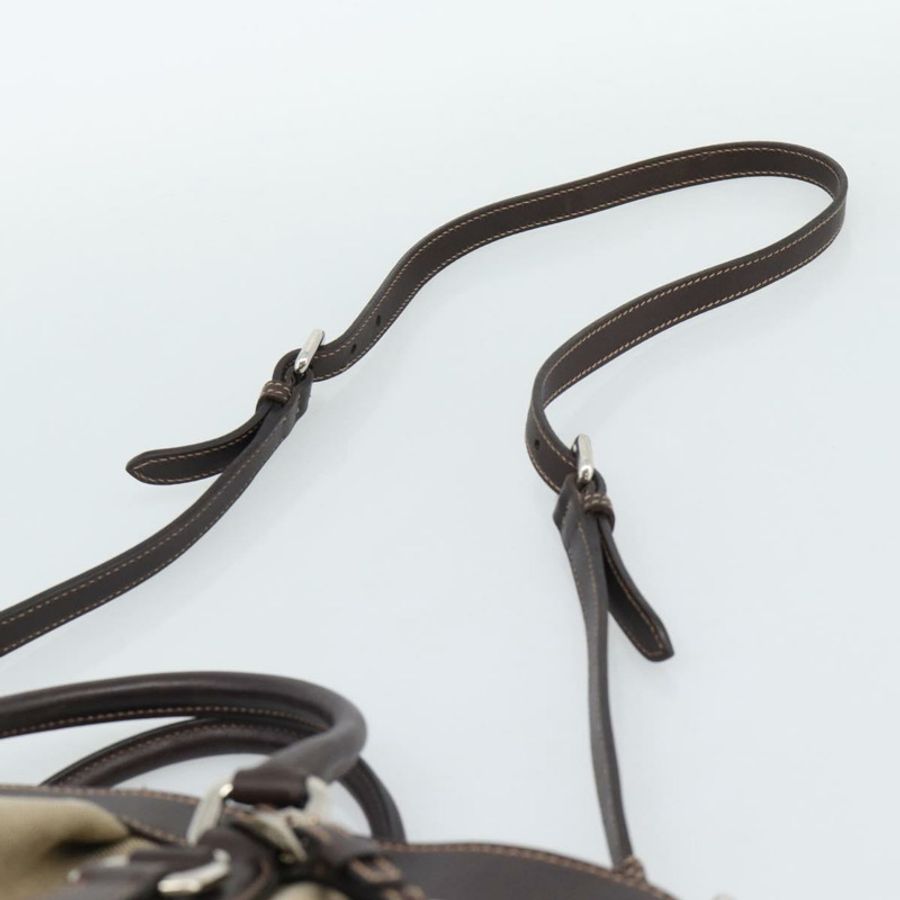 【日本直送】PRADA 手袋 帆布皮革 兩用 米色 銀色 正品 193073V-9